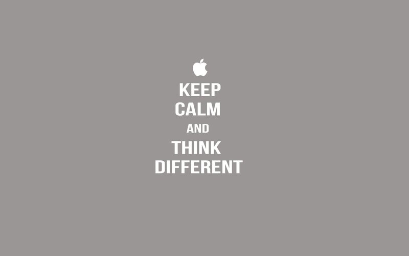 Apple Logo and Text — Gray, Calm