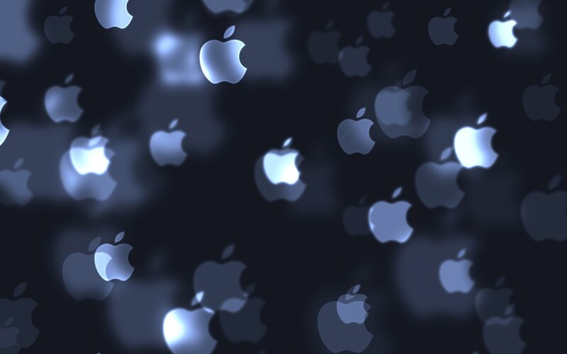 Apple logo bokeh background
