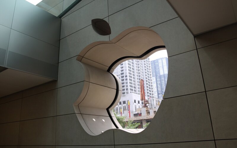 Apple Logo Cutout — Gray