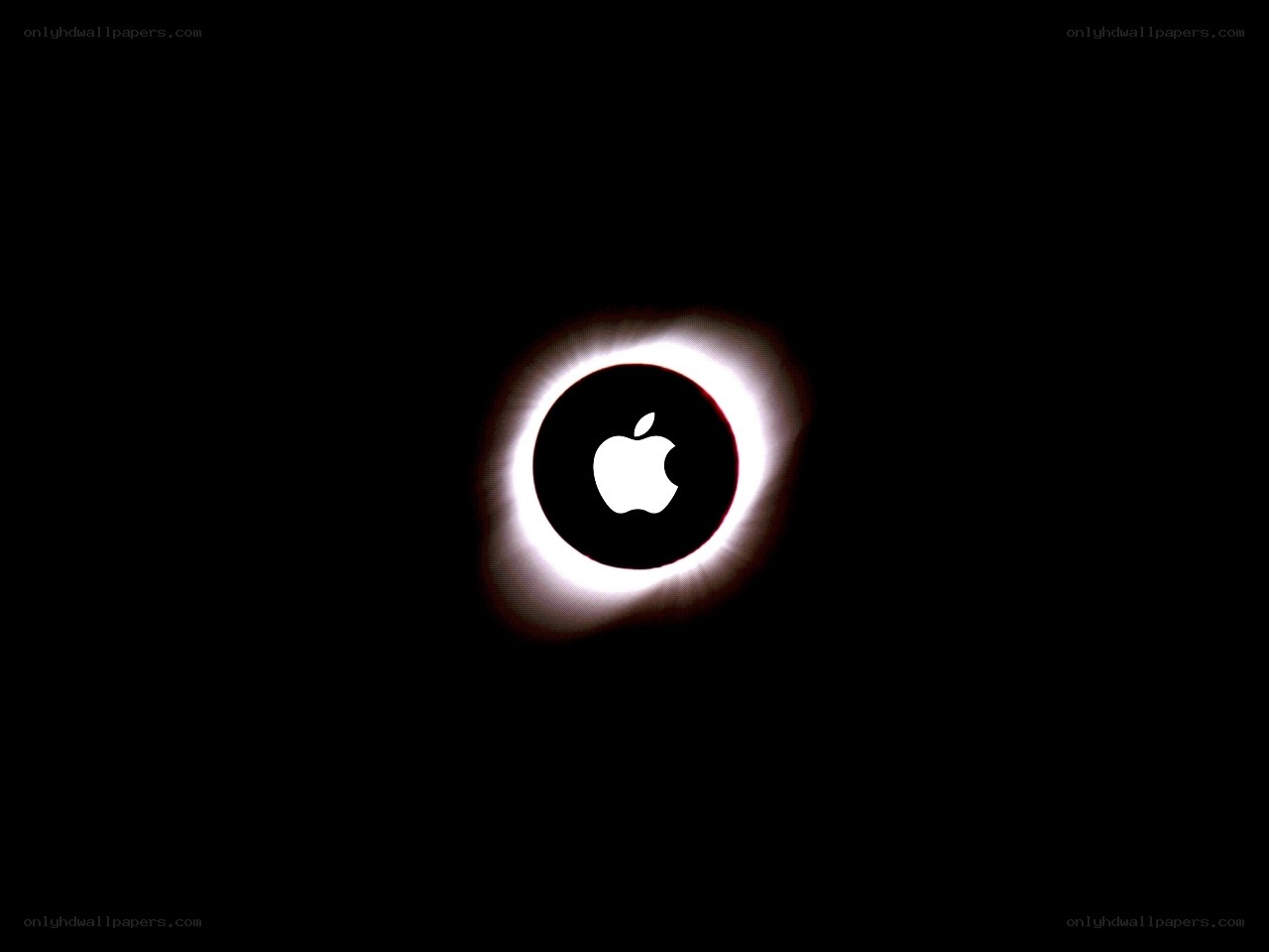 Apple logo during solar eclipse