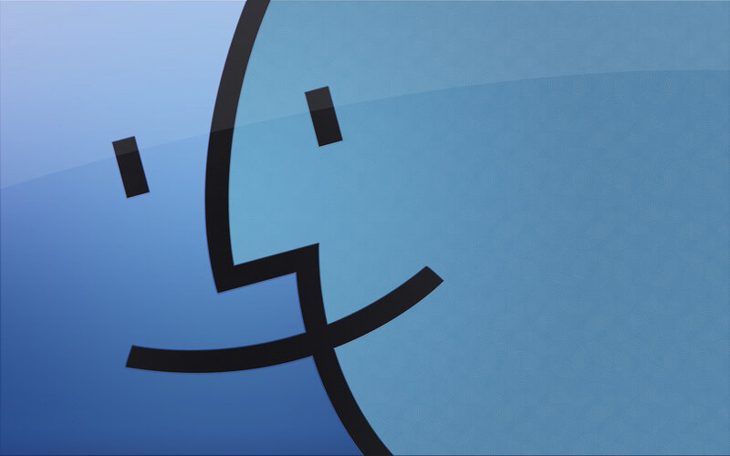Apple Logo Face — Blue