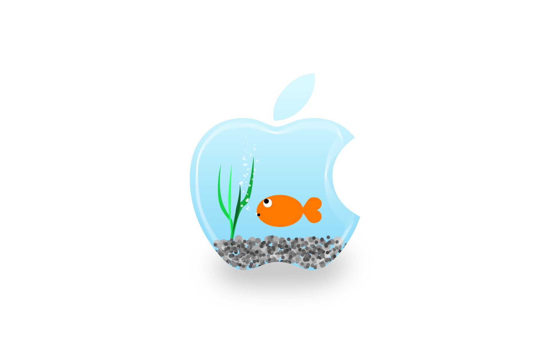 Apple logo fish tank