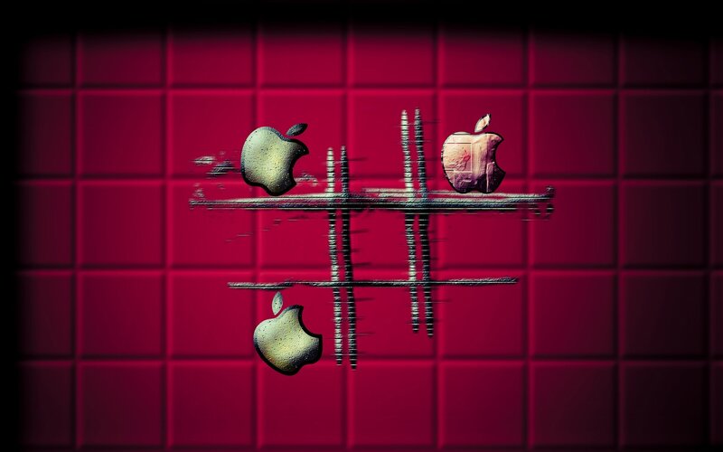 Apple logo glitch art