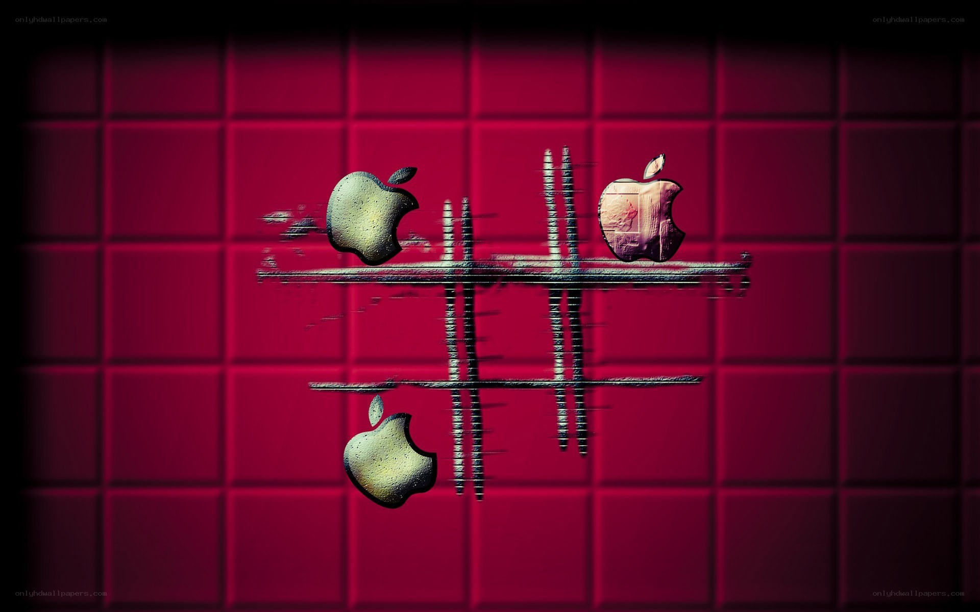 Apple logo glitch art