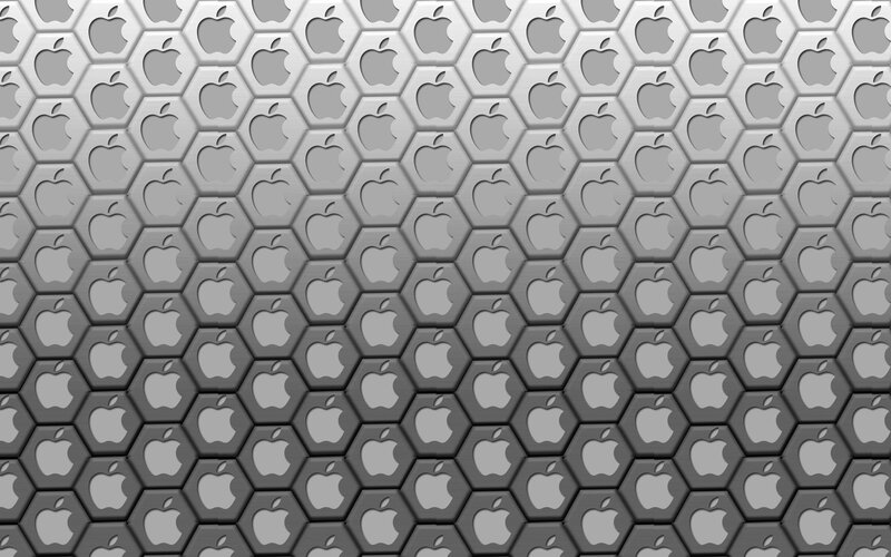Apple logo hexagon pattern