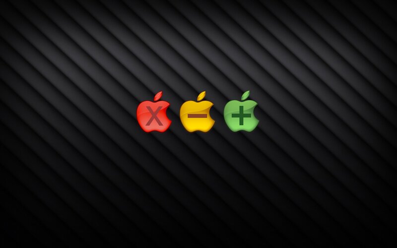 Apple logo icons with symbols