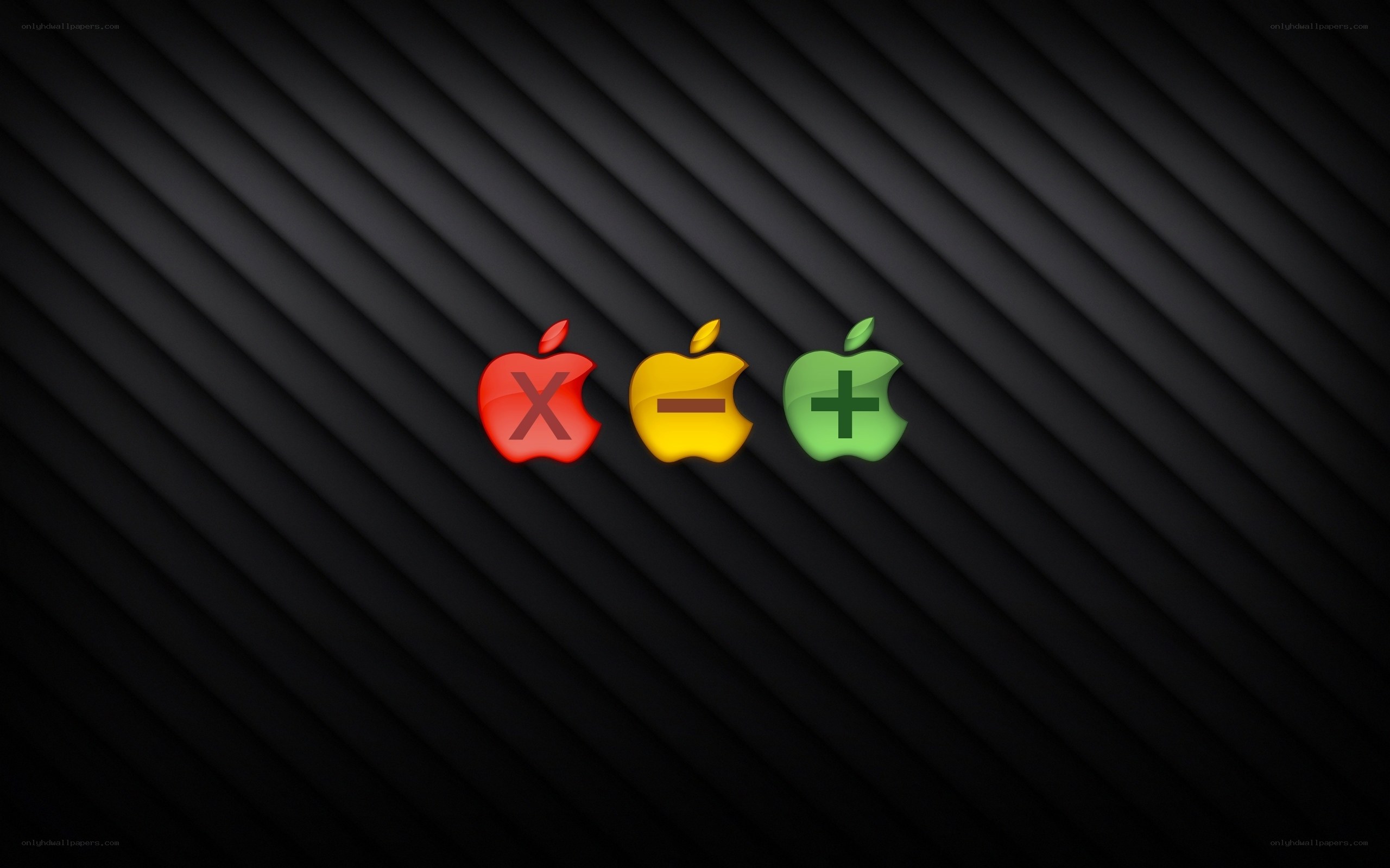 Apple logo icons with symbols