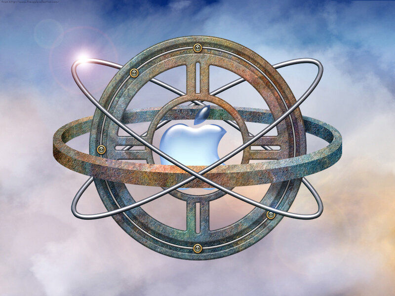 Apple logo in atomic design