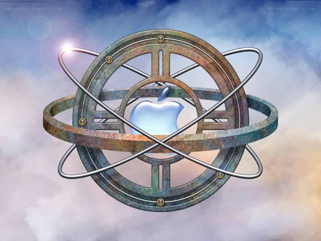 Apple logo in atomic design