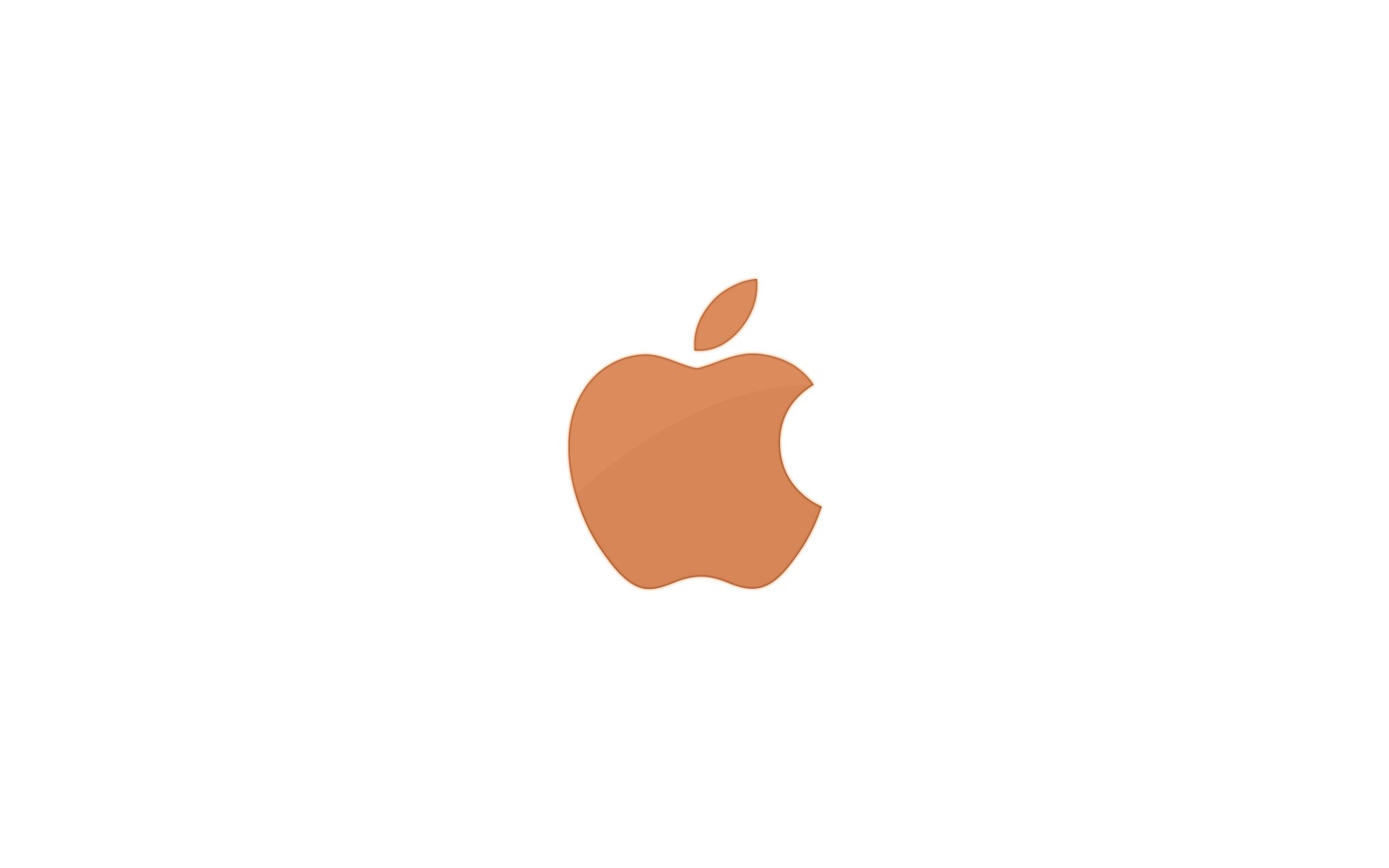 Apple logo in brown