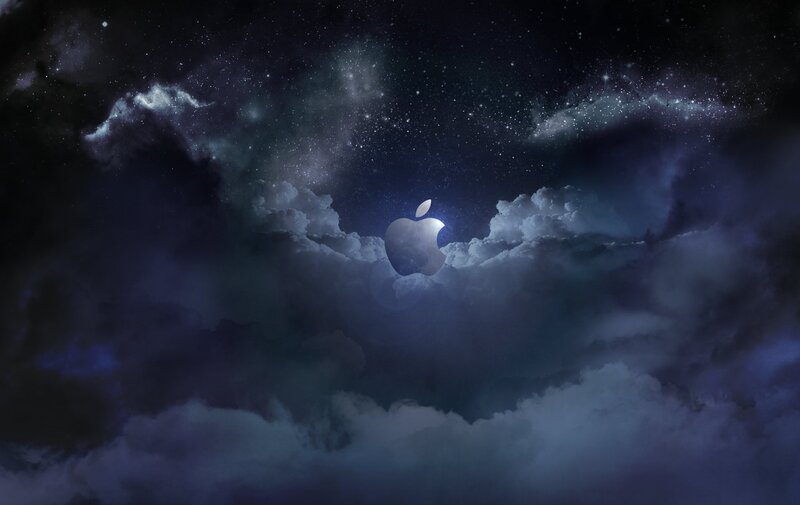 Apple Logo in Clouds