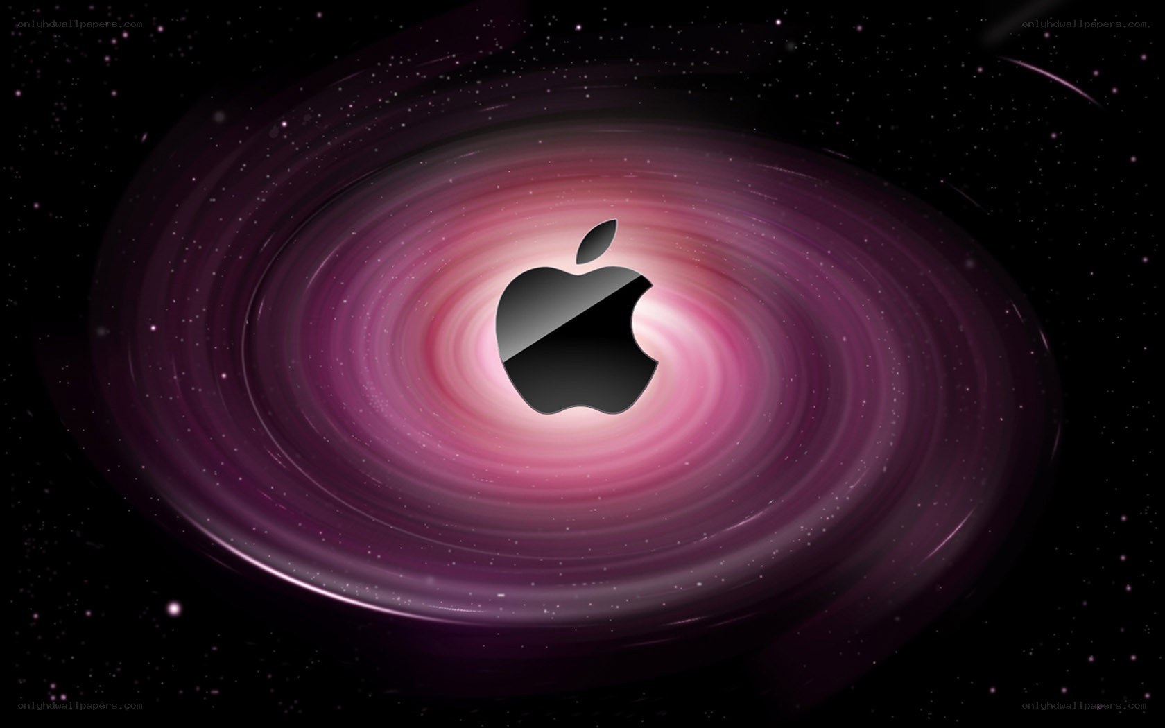 Apple logo in galaxy