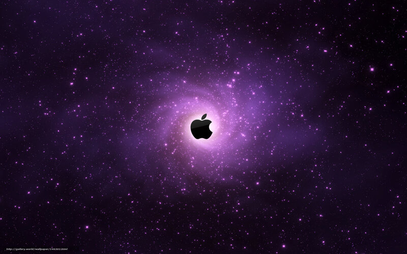 Apple Logo in Galaxy — Purple