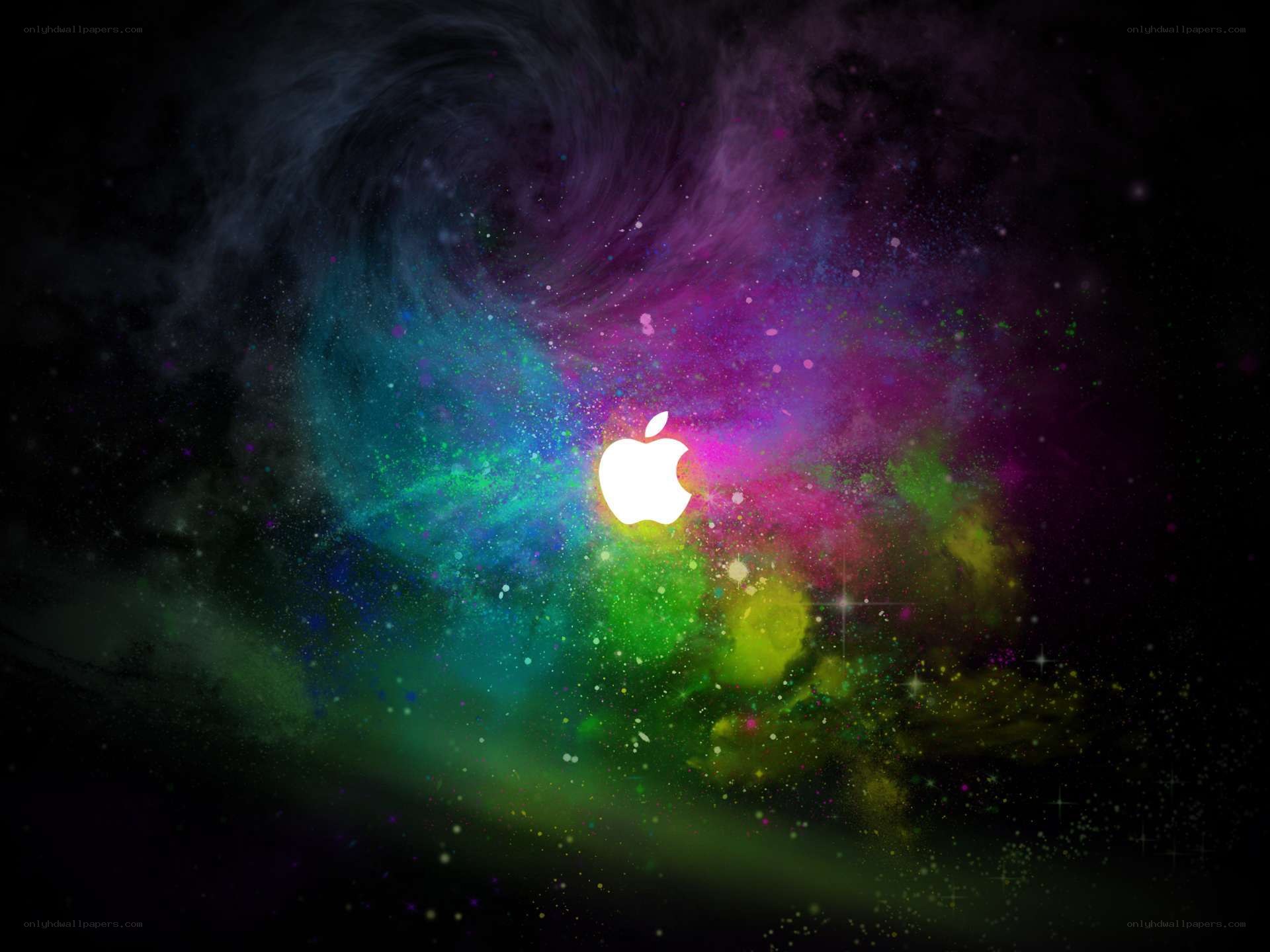 Apple logo in galaxy