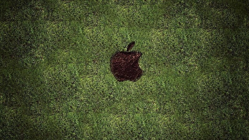 Apple Logo in Grass
