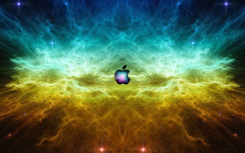 Apple Logo in Nebula