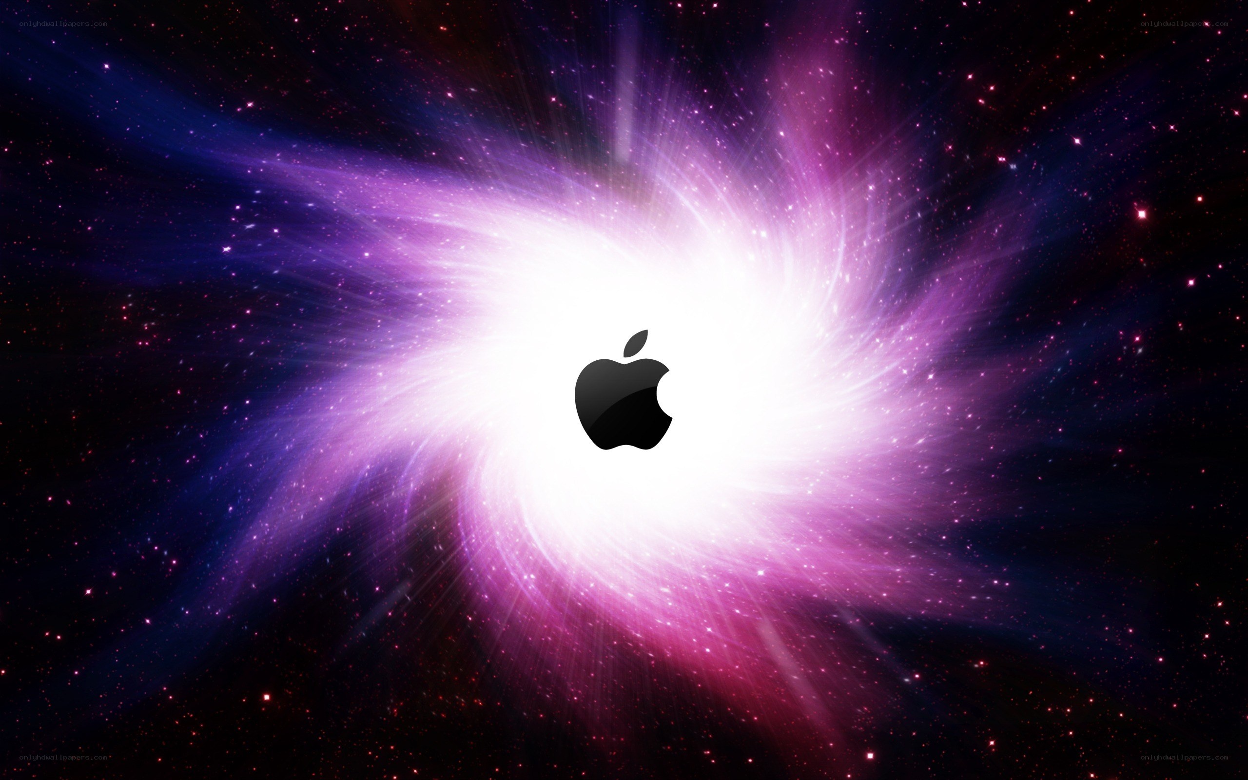 Apple logo in space