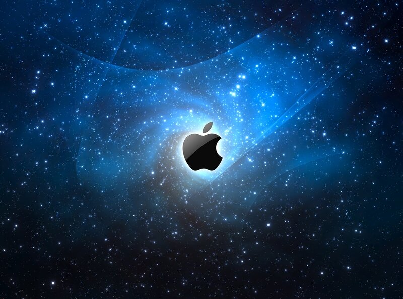 Apple Logo in Space — Galaxy