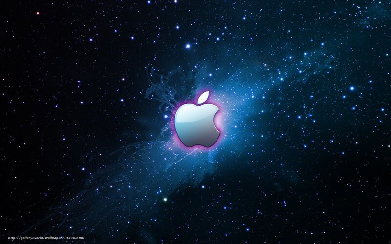 Apple logo in space