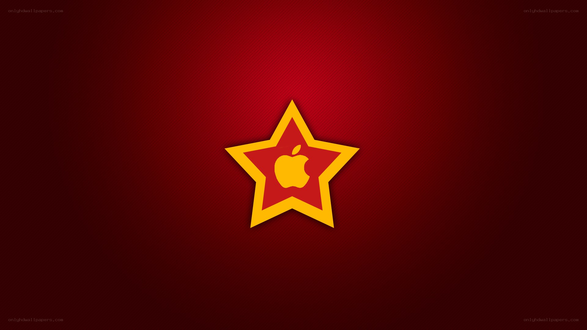 Apple logo in star design