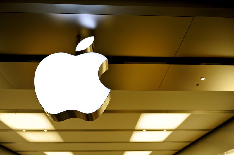 Apple logo in store