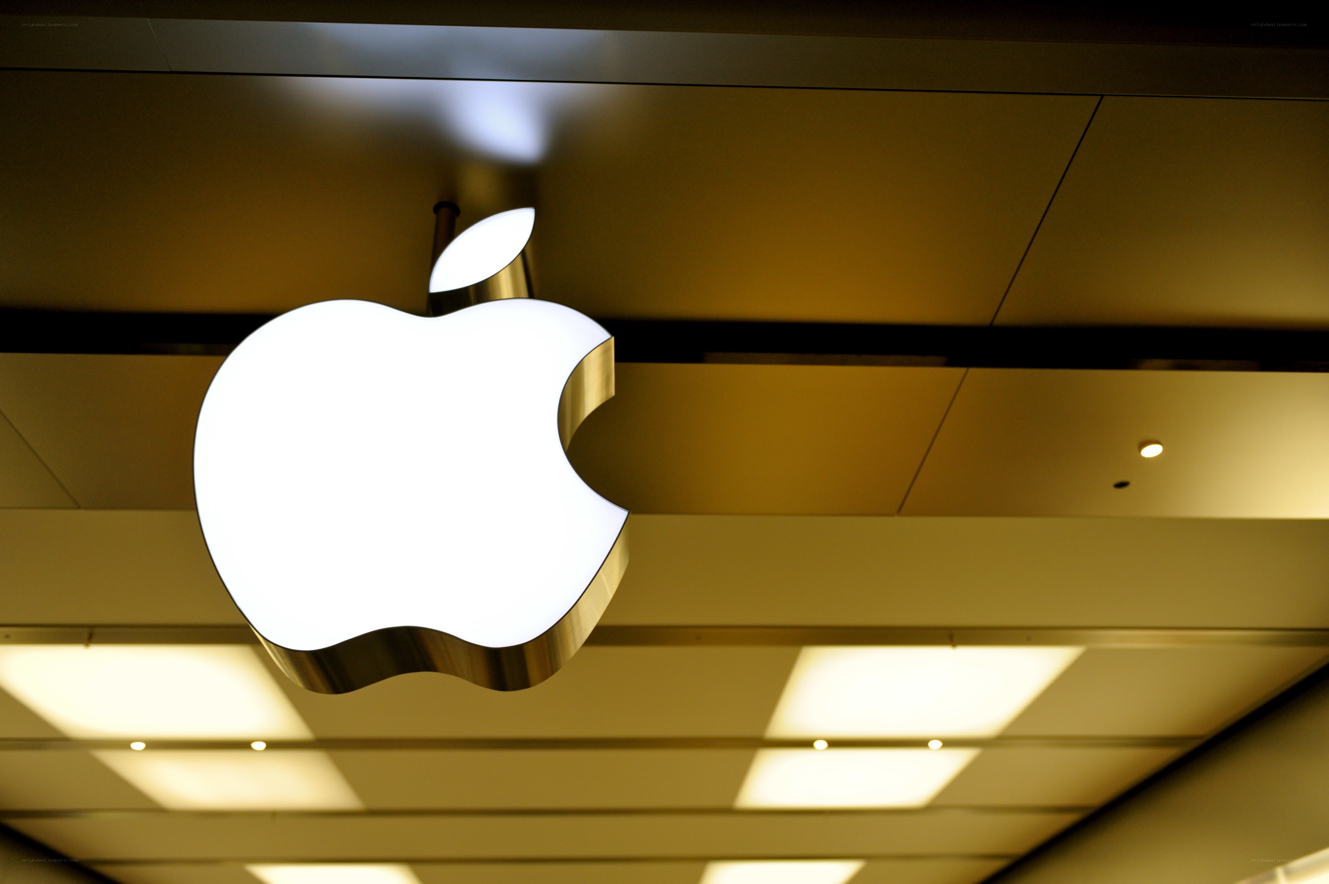 Apple logo in store