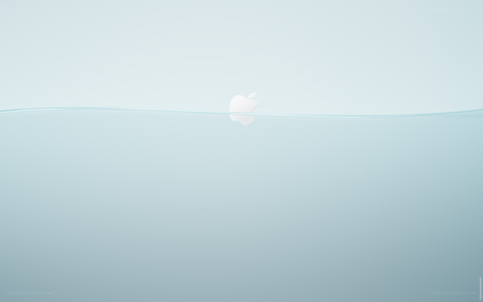 Apple logo in water