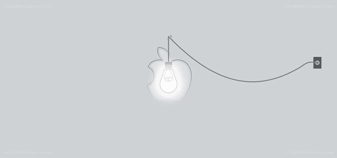Apple logo light bulb