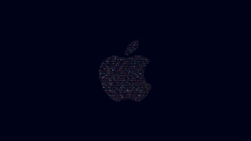 Apple Logo Made of Code — Black