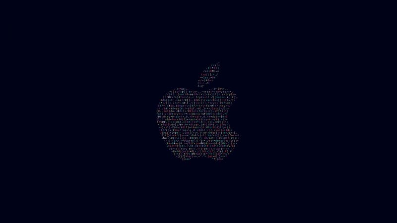 Apple Logo Made of Code