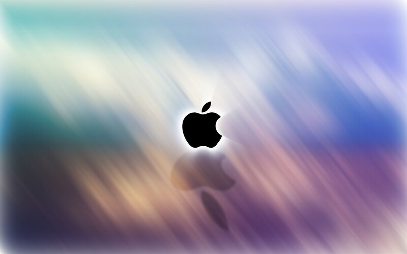 Apple logo on abstract background