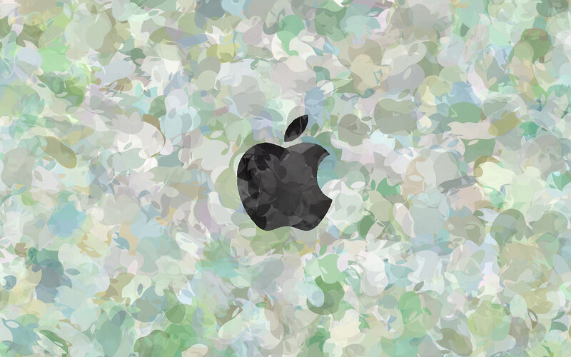 Apple logo on abstract background