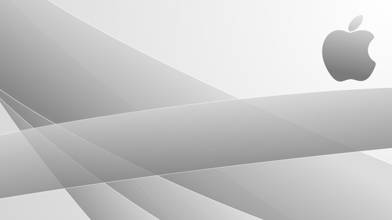 Apple Logo on Abstract Background — Gray