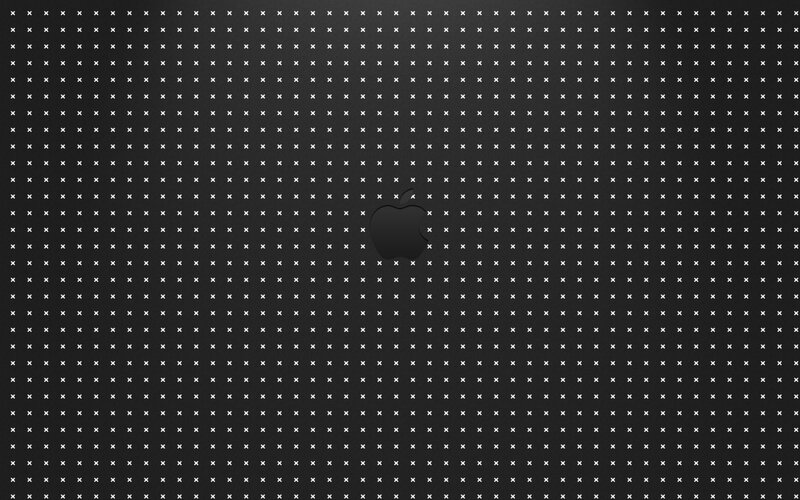 Apple logo on black background