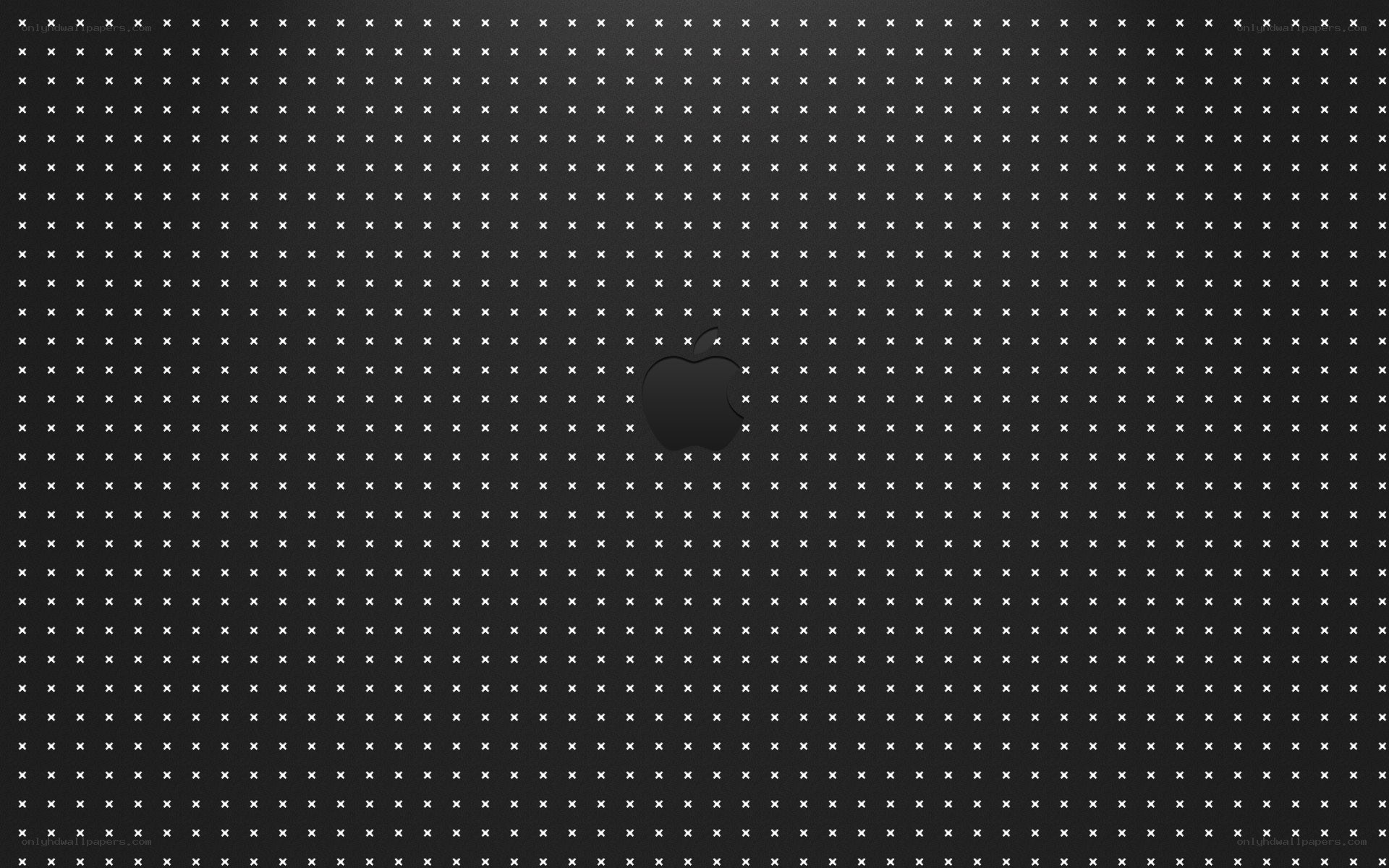 Apple logo on black background