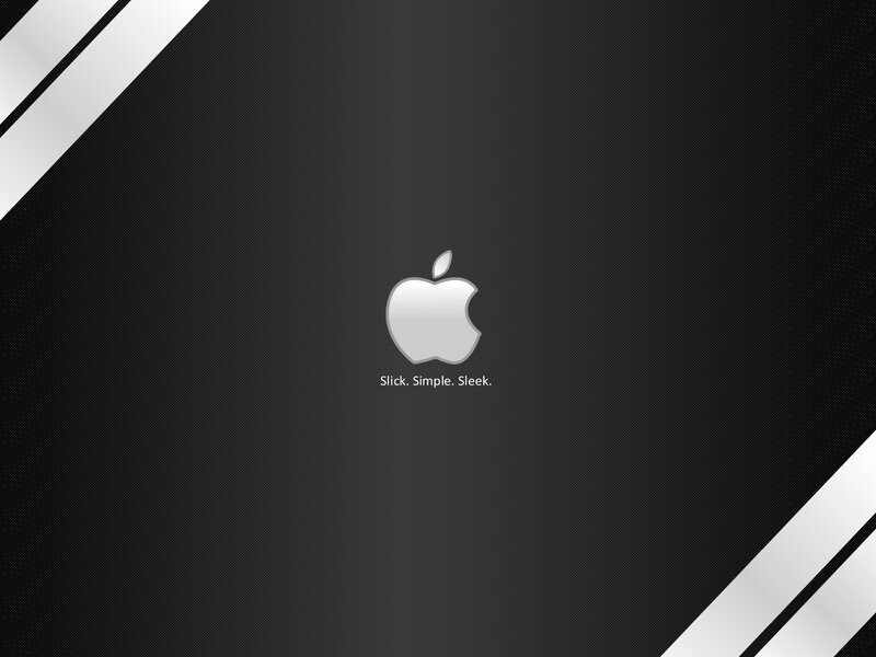 Apple logo on black background
