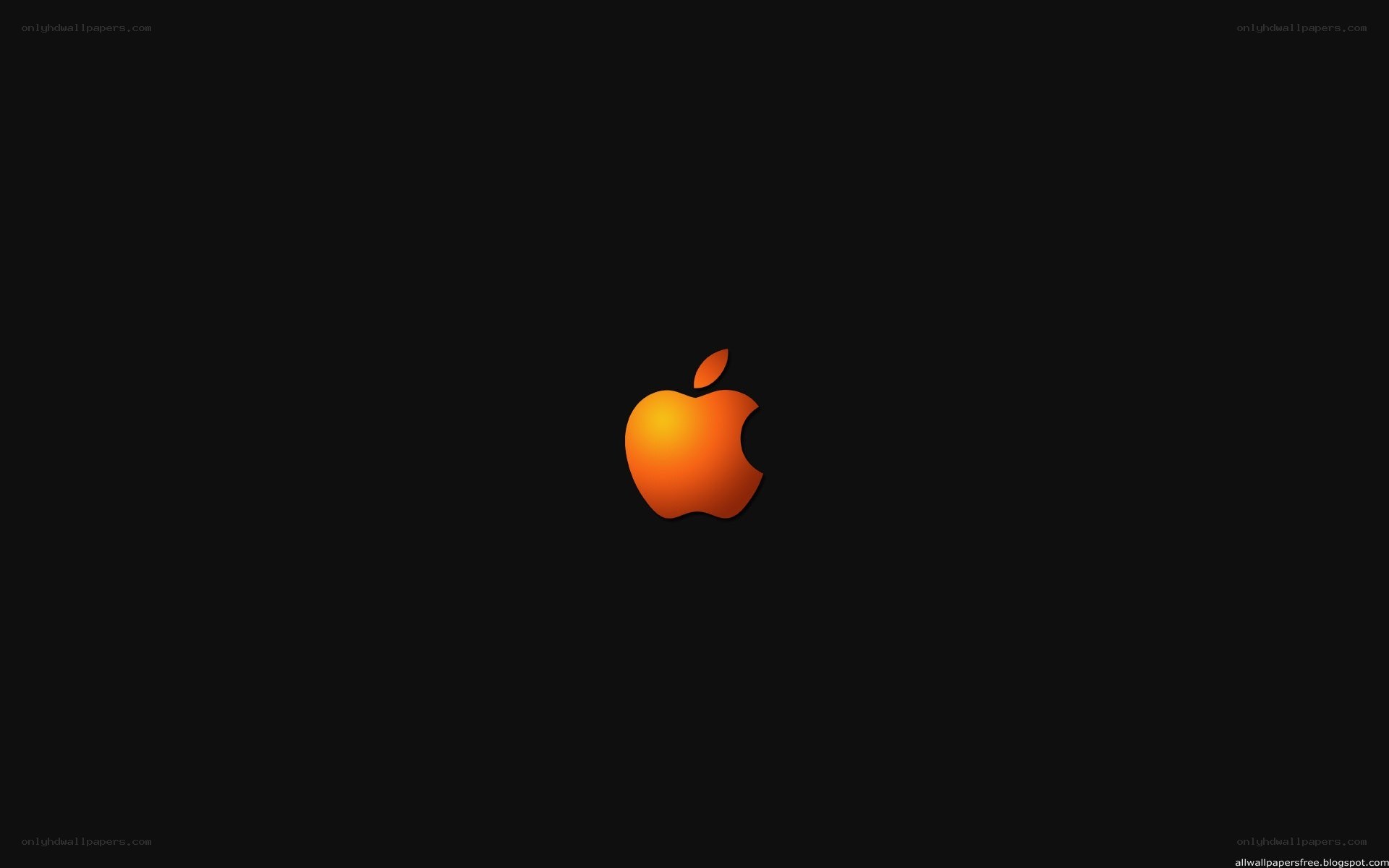 Apple logo on black background