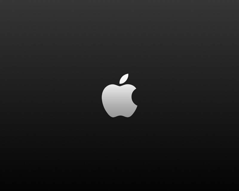 Apple logo on black background
