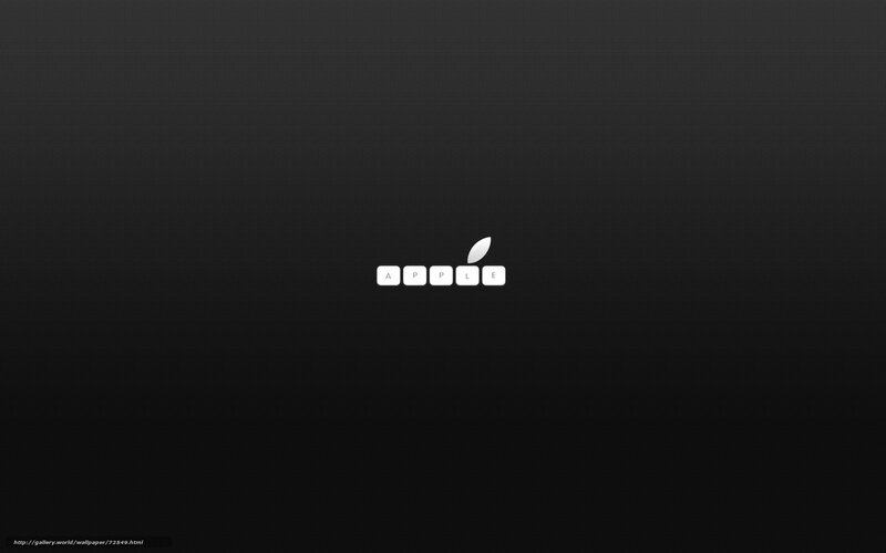 Apple Logo on Black Background — Neutral