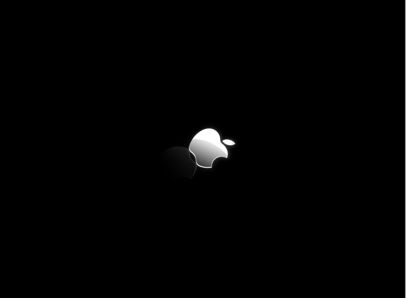 Apple Logo on Black — Dark