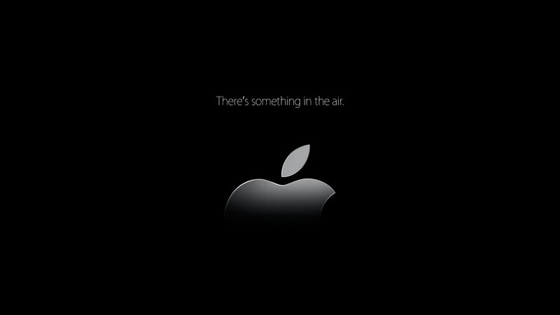 Apple Logo on Black — Dramatic