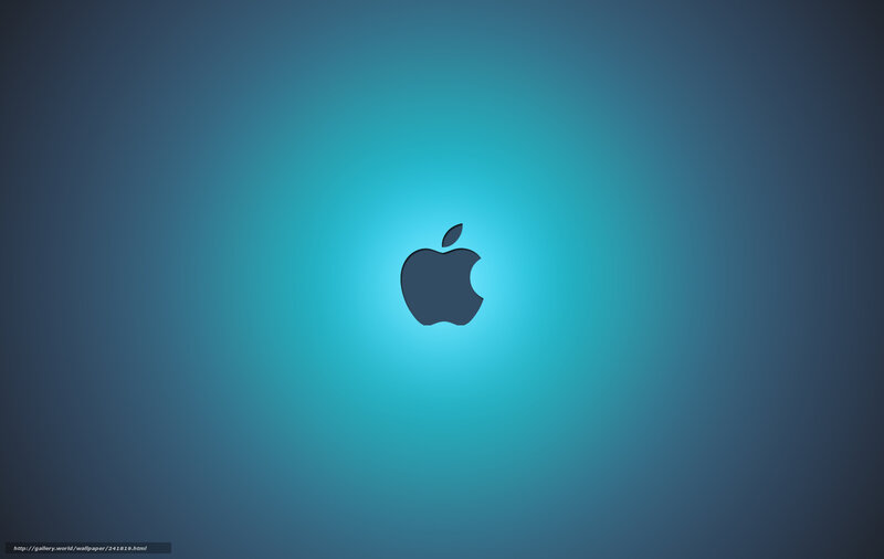 Apple Logo on Blue — Calm
