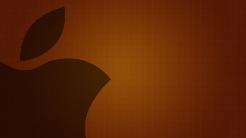 Apple logo on brown background