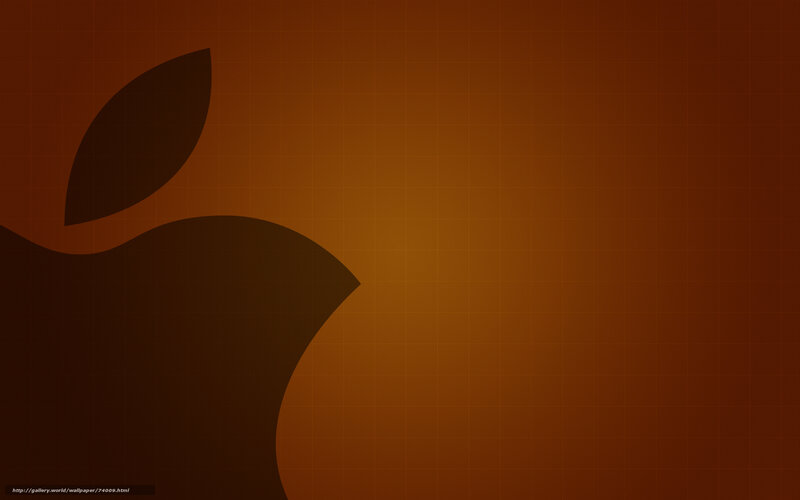 Apple logo on brown grid