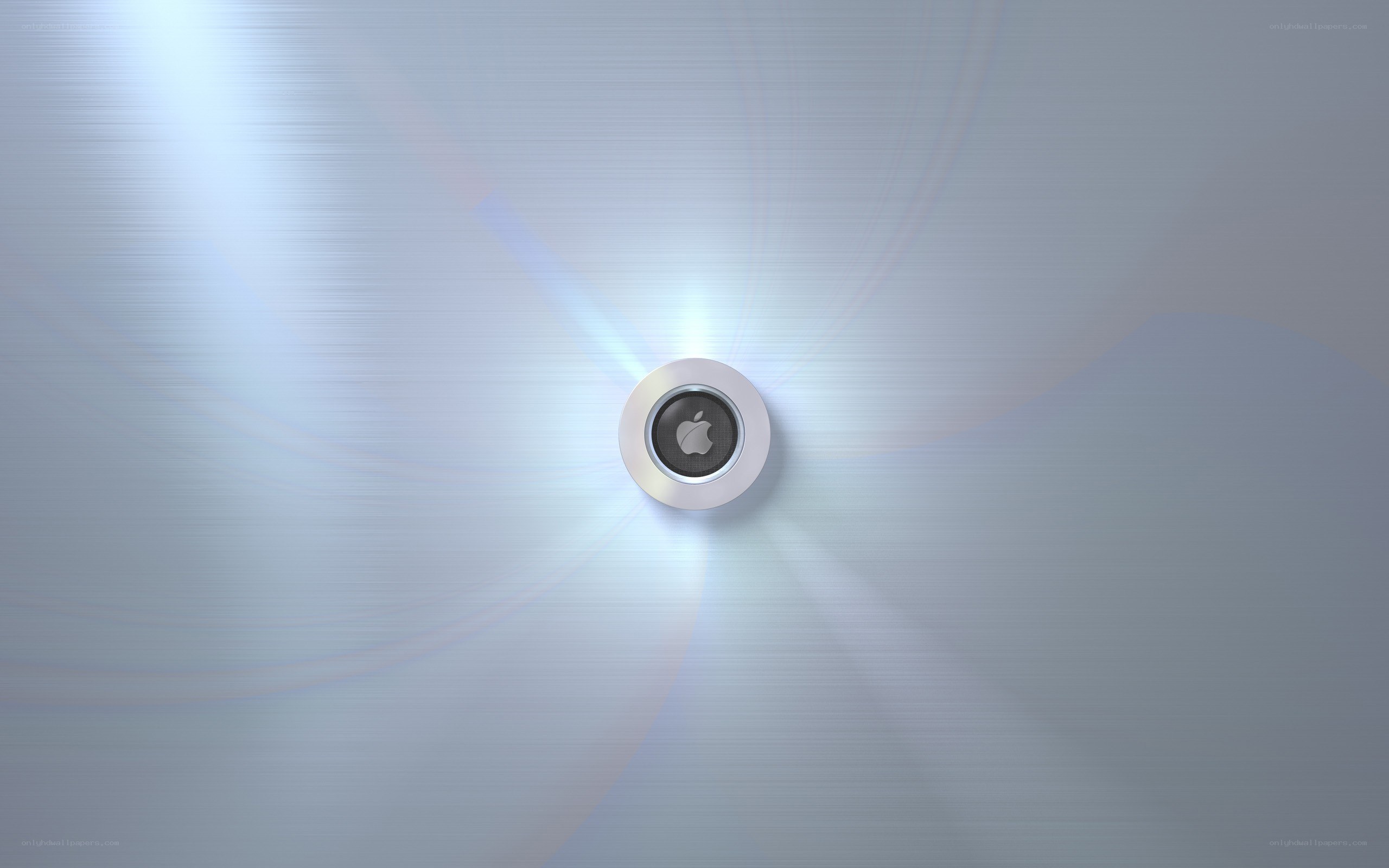 Apple logo on brushed metal