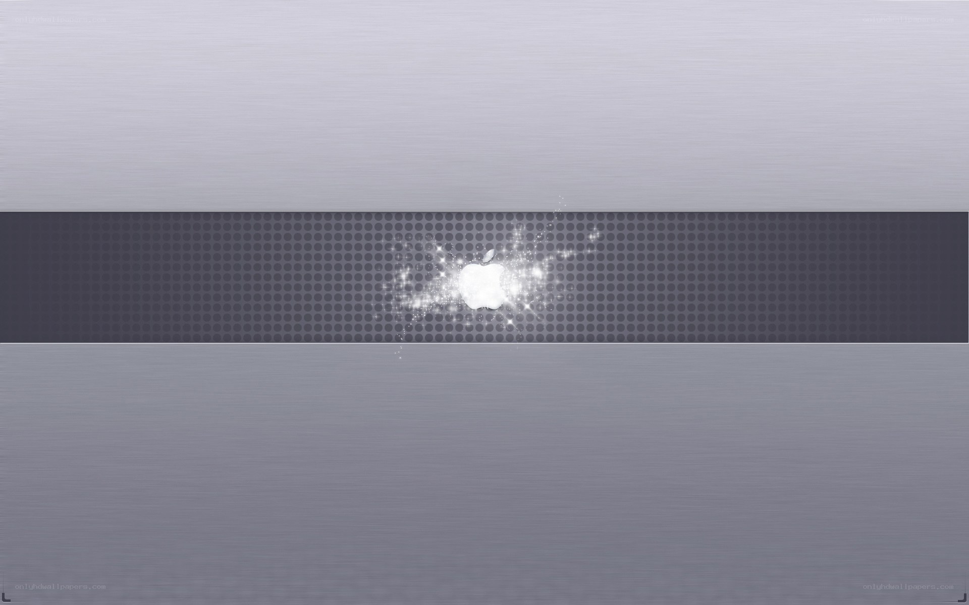 Apple logo on brushed metal