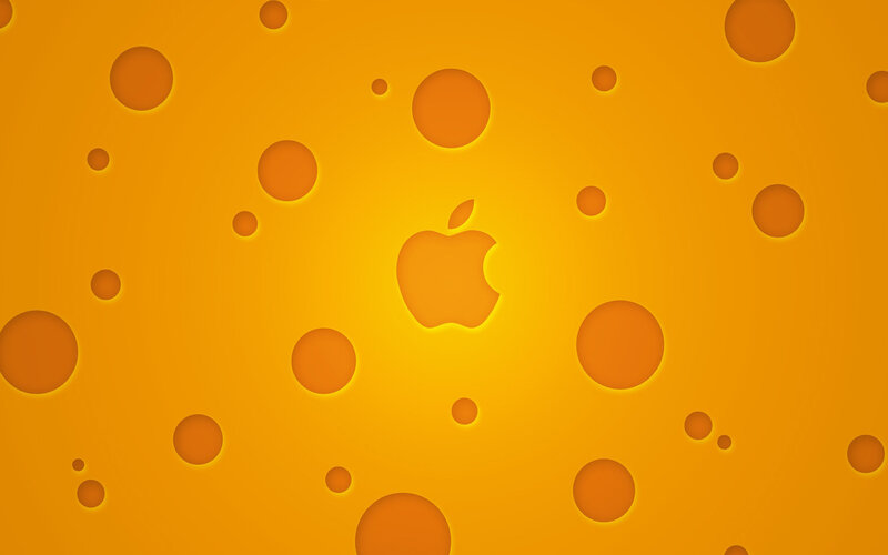 Apple Logo on Cheese