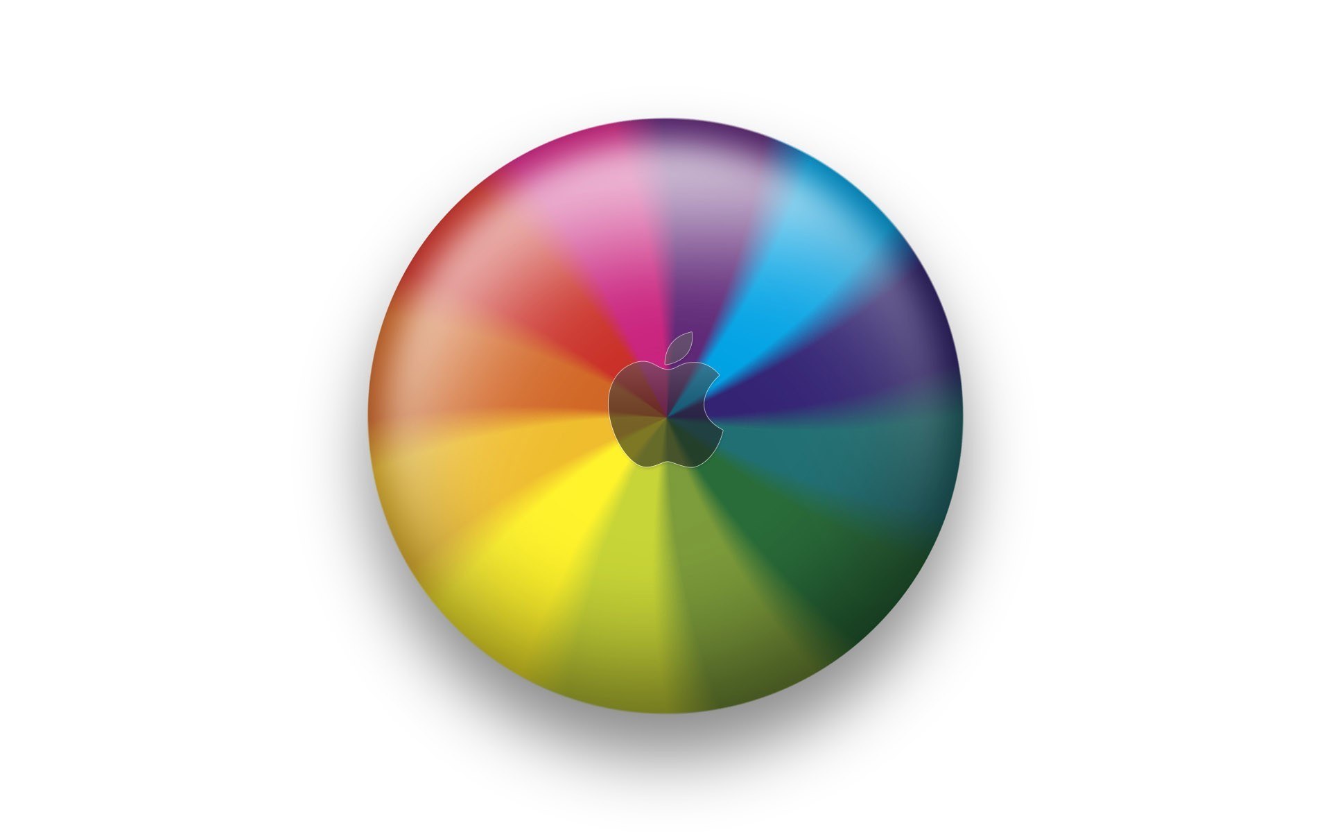 Apple logo on color wheel