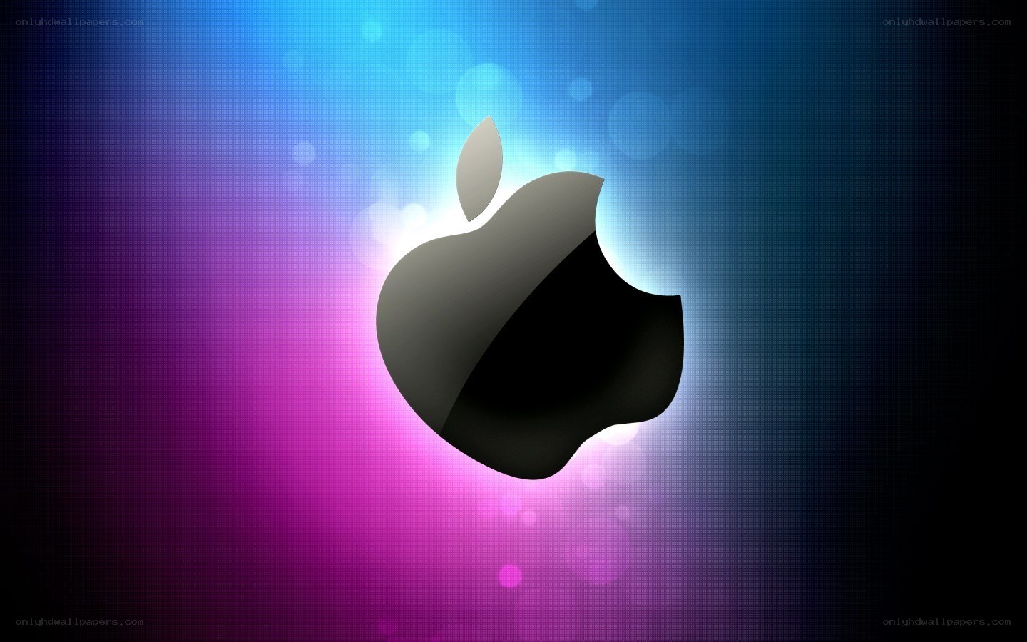 Apple logo on colorful background