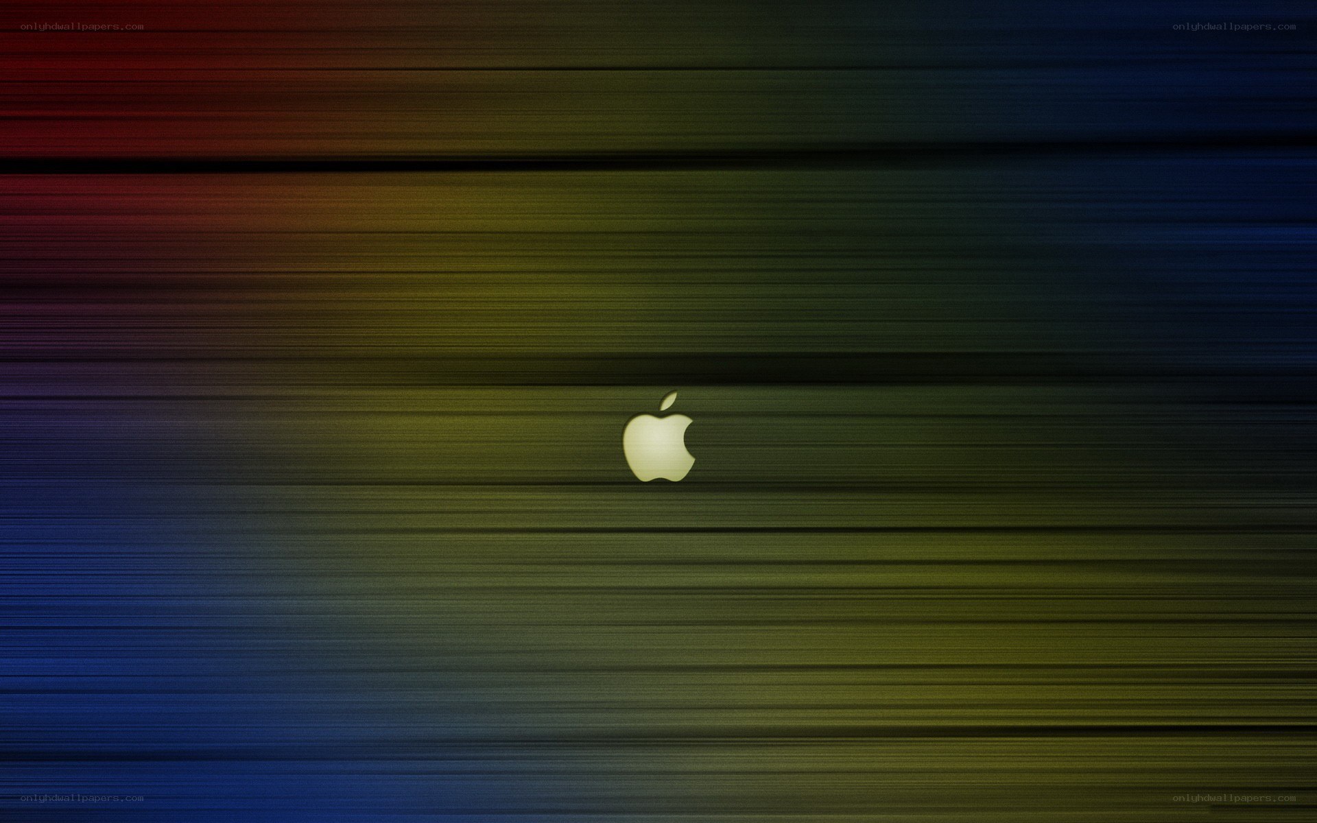 Apple logo on colorful background